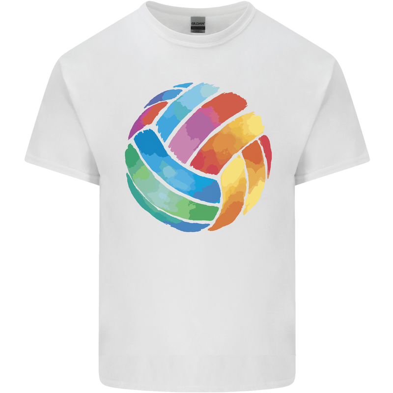 Volleyball Watercolour Kids T-Shirt Childrens White