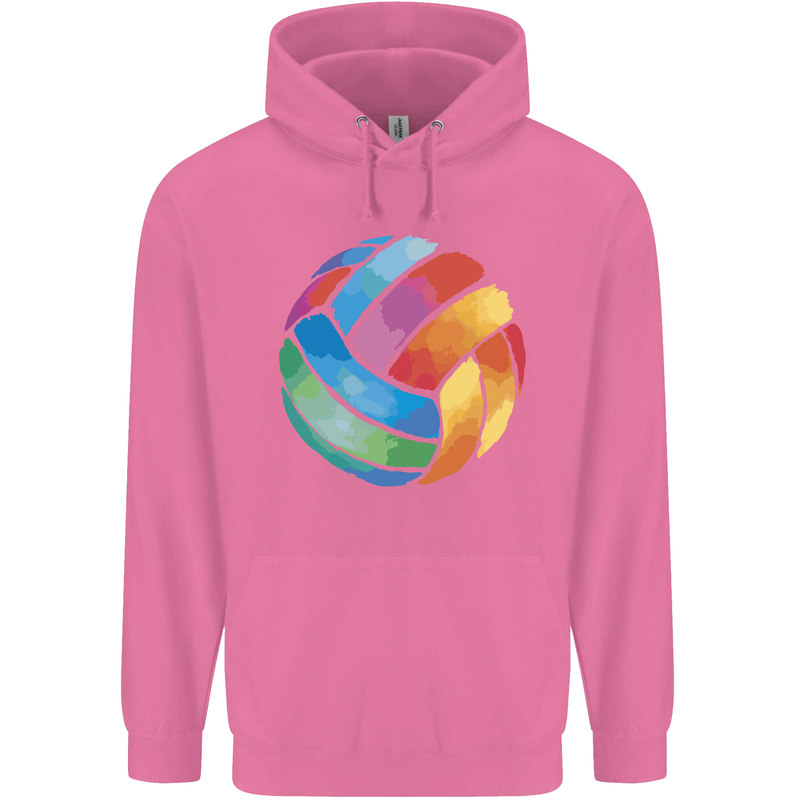 Volleyball Watercolour Mens 80% Cotton Hoodie Azelea