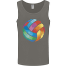 Volleyball Watercolour Mens Vest Tank Top Charcoal