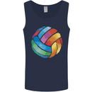 Volleyball Watercolour Mens Vest Tank Top Navy Blue