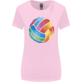 Volleyball Watercolour Womens Wider Cut T-Shirt Light Pink