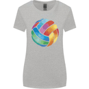 Volleyball Watercolour Womens Wider Cut T-Shirt Sports Grey