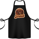 Volleyball You've Been Served Funny Cotton Apron 100% Organic Black