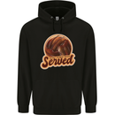 Volleyball You've Been Served Funny Mens 80% Cotton Hoodie Black