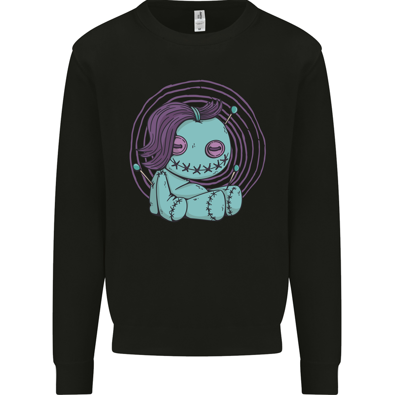 Voodoo Doll Black Magic Evil Spirits Halloween Mens Sweatshirt Jumper Black