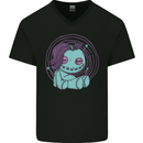 Voodoo Doll Black Magic Evil Spirits Halloween Mens V-Neck Cotton T-Shirt Black