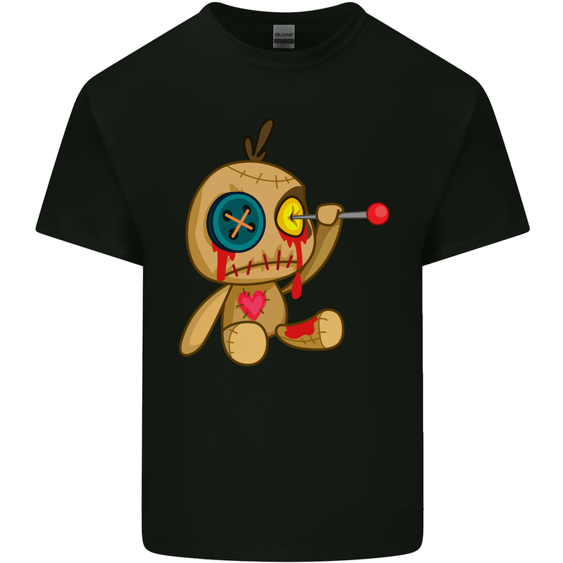 Voodoo Doll Eye Evil Spirits Dark Magic Halloween Mens Cotton T-Shirt Tee Top Black
