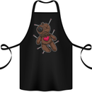 Voodoo Doll Heart Evil Spirits Dark Magic Halloween Cotton Apron 100% Organic Black