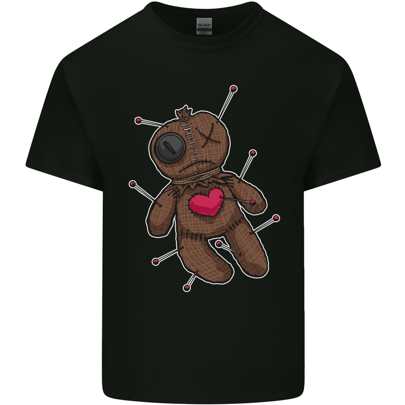 Voodoo Doll Heart Evil Spirits Dark Magic Halloween Mens Cotton T-Shirt Tee Top Black