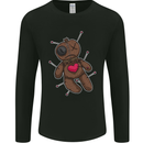 Voodoo Doll Heart Evil Spirits Dark Magic Halloween Mens Long Sleeve T-Shirt Black