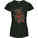 Voodoo Doll Heart Evil Spirits Dark Magic Halloween Womens Petite Cut T-Shirt Black