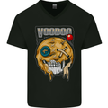 Voodoo Doll Skull Evil Spirits Dark Magic Halloween Mens V-Neck Cotton T-Shirt Black
