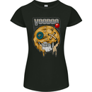 Voodoo Doll Skull Evil Spirits Dark Magic Halloween Womens Petite Cut T-Shirt Black