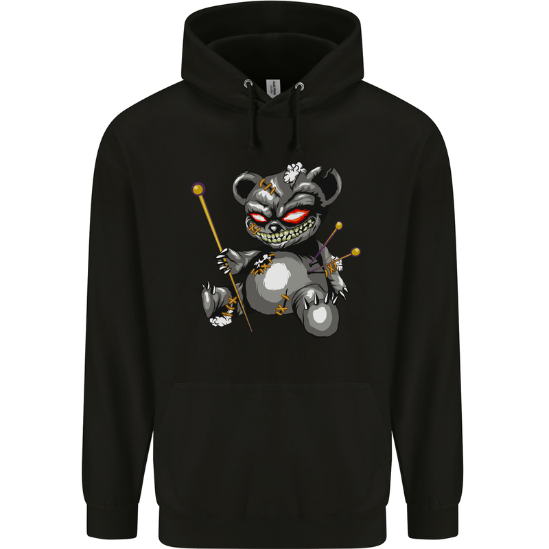 Voodoo Doll Skull Koala Bear Halloween Mens 80% Cotton Hoodie Black
