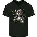 Voodoo Doll Skull Koala Bear Halloween Mens V-Neck Cotton T-Shirt Black