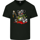 Voodoo Doll Skull Koala Bear Spirits Halloween Mens V-Neck Cotton T-Shirt Black