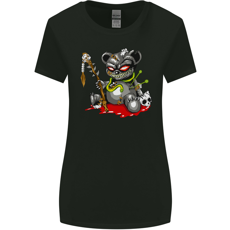 Voodoo Doll Skull Koala Bear Spirits Halloween Womens Wider Cut T-Shirt Black