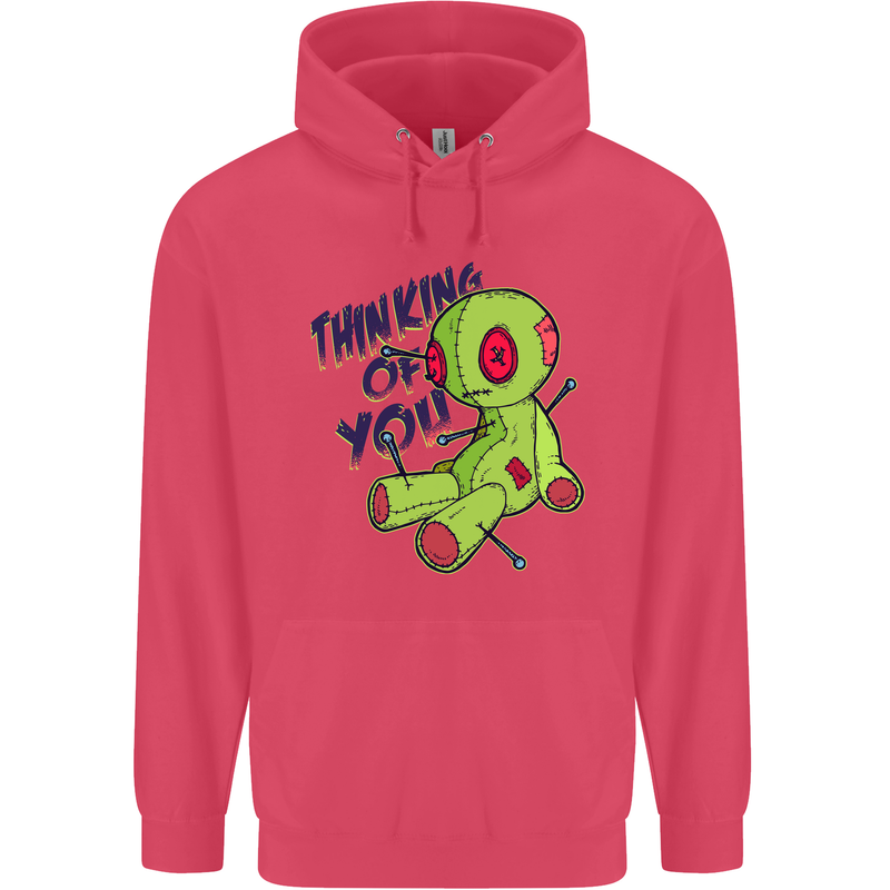 Voodoo Doll Thinking of You Halloween Black Magic Childrens Kids Hoodie Heliconia