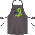 Voodoo Doll Thinking of You Halloween Black Magic Cotton Apron 100% Organic Dark Grey