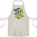 Voodoo Doll Thinking of You Halloween Black Magic Cotton Apron 100% Organic Natural