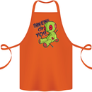 Voodoo Doll Thinking of You Halloween Black Magic Cotton Apron 100% Organic Orange