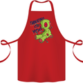 Voodoo Doll Thinking of You Halloween Black Magic Cotton Apron 100% Organic Red