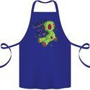 Voodoo Doll Thinking of You Halloween Black Magic Cotton Apron 100% Organic Royal Blue