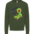 Voodoo Doll Thinking of You Halloween Black Magic Kids Sweatshirt Jumper Forest Green