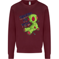 Voodoo Doll Thinking of You Halloween Black Magic Kids Sweatshirt Jumper Maroon