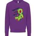 Voodoo Doll Thinking of You Halloween Black Magic Kids Sweatshirt Jumper Purple