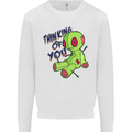 Voodoo Doll Thinking of You Halloween Black Magic Kids Sweatshirt Jumper White