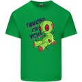 Voodoo Doll Thinking of You Halloween Black Magic Kids T-Shirt Childrens Irish Green