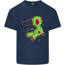 Voodoo Doll Thinking of You Halloween Black Magic Kids T-Shirt Childrens Navy Blue