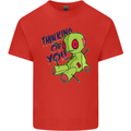 Voodoo Doll Thinking of You Halloween Black Magic Kids T-Shirt Childrens Red