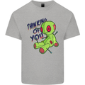 Voodoo Doll Thinking of You Halloween Black Magic Kids T-Shirt Childrens Sports Grey