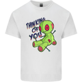 Voodoo Doll Thinking of You Halloween Black Magic Kids T-Shirt Childrens White