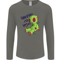 Voodoo Doll Thinking of You Halloween Black Magic Mens Long Sleeve T-Shirt Charcoal