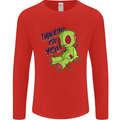 Voodoo Doll Thinking of You Halloween Black Magic Mens Long Sleeve T-Shirt Red