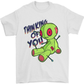 Voodoo Doll Thinking of You Halloween Black Magic Mens T-Shirt 100% Cotton White