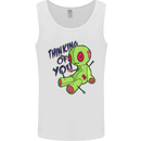 Voodoo Doll Thinking of You Halloween Black Magic Mens Vest Tank Top White