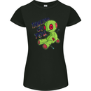 Voodoo Doll Thinking of You Halloween Black Magic Womens Petite Cut T-Shirt Black