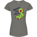 Voodoo Doll Thinking of You Halloween Black Magic Womens Petite Cut T-Shirt Charcoal