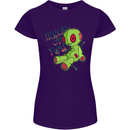 Voodoo Doll Thinking of You Halloween Black Magic Womens Petite Cut T-Shirt Purple
