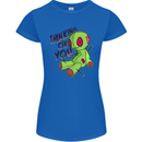 Voodoo Doll Thinking of You Halloween Black Magic Womens Petite Cut T-Shirt Royal Blue