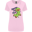 Voodoo Doll Thinking of You Halloween Black Magic Womens Wider Cut T-Shirt Light Pink