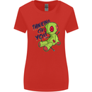 Voodoo Doll Thinking of You Halloween Black Magic Womens Wider Cut T-Shirt Red