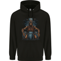 Voodoo Drummer Skull  Drumming Heavy Metal Childrens Kids Hoodie Black