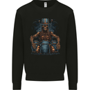 Voodoo Drummer Skull  Drumming Heavy Metal Mens Sweatshirt Jumper Black