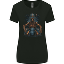 Voodoo Drummer Skull  Drumming Heavy Metal Womens Wider Cut T-Shirt Black