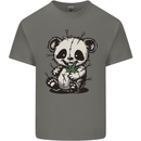Voodoo Panda Bear With Weed Cannabis Mens Cotton T-Shirt Tee Top Charcoal
